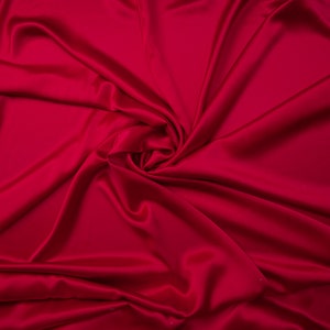 Rubinrot 100% Maulbeerseide Stoff 19 Momme 6A Klasse