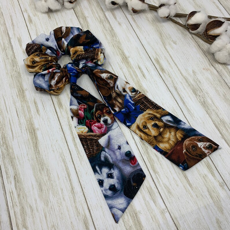 Jumbo Dog Printed Scrunchie Scarf
