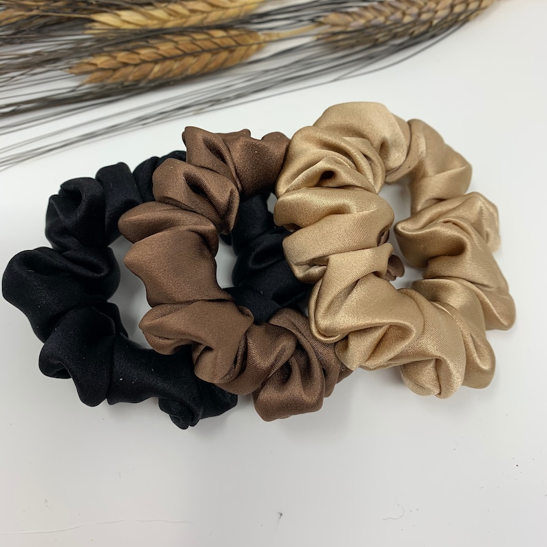 100 Pure Silk Scrunchies. Charmeuse Silk Hair Ties. Natural Etsy