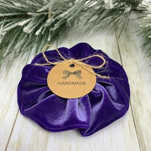 Handmade Velvet Scrunchie: Light Purple Hair Tie