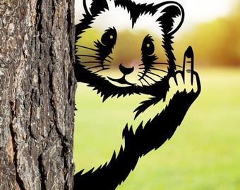 Peeking Hamster Mittelfinger ZeichenSvg Png Dxf, Handgeste, Laser Cut-Dateien für Plasmen, CNC, Glowforge, digitaler Download.