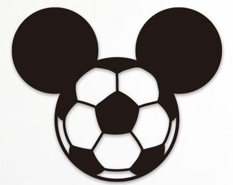 Fußball mit Mausohren-Svg Png Dxf, Fußball-Metallkunst, Laser-Schnitt-Dateien für Plasmen, CNC, Glowforge, digitaler Download.