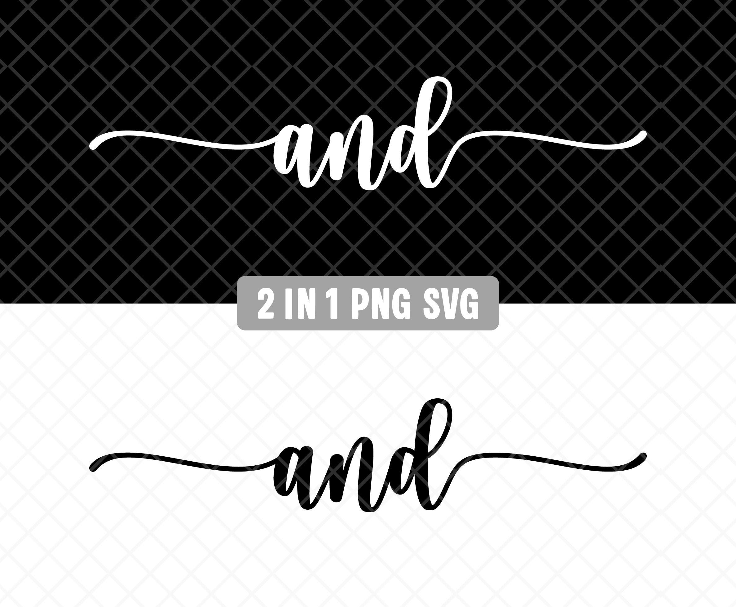 And In Cursive Writing And Svg Png, and Clipart, Stylish Cursive Script Text, Digital Download ...