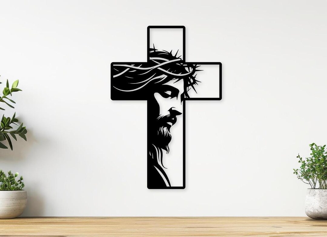 Jesus in Christian Cross Svg Png Dxf, Child of God, Christian Decor ...
