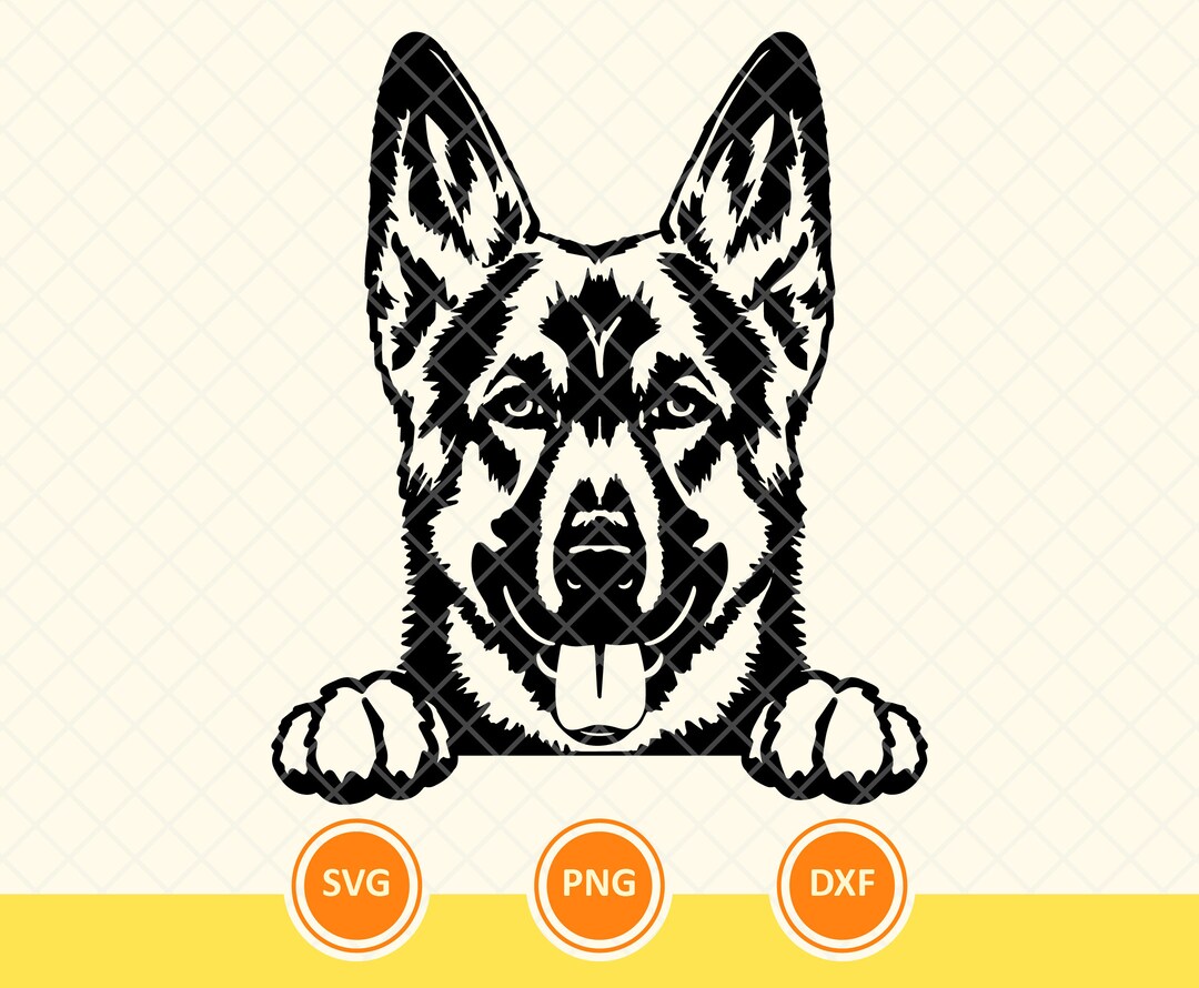 German Shepherd Svg, German Shepherd Stencil, German Shepherd Portrait