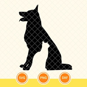 Chien et chat Silhouette Svg, Svg de berger allemand, Svg de race de chien, maman de sauvetage, maman de chien, maman de chat, vétérinaire. Couper le fichier vecteur Cricut, Png, Dxf.