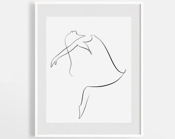 Abstract Female Line Art, Woman Figure, Art, Female Silhouette, Line Drawing, Modern Decor, Minimalist Print, Woman Figure Drawing, Print.