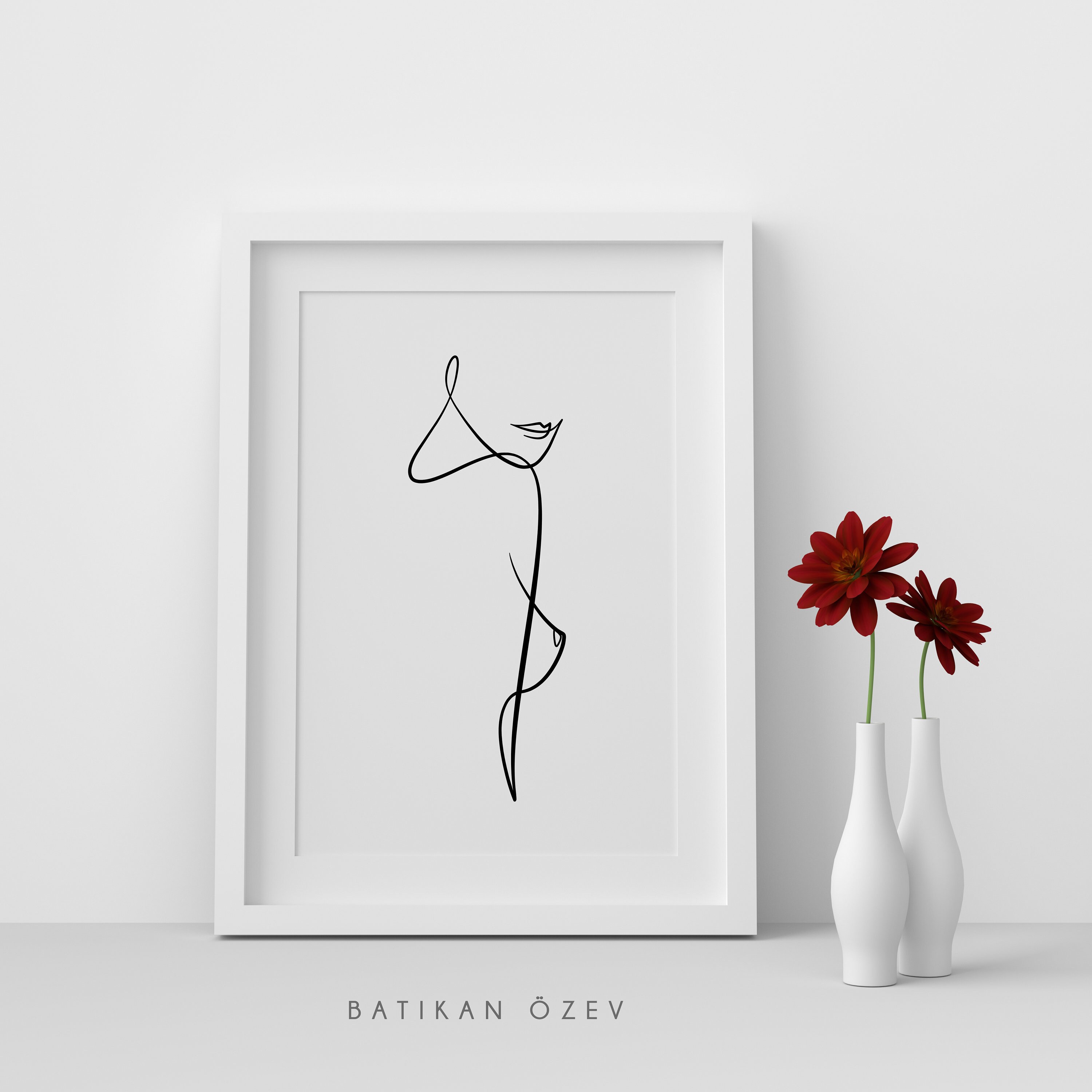 Abstract Nude Female Print Naked Woman One Line Drawing Etsy My Xxx