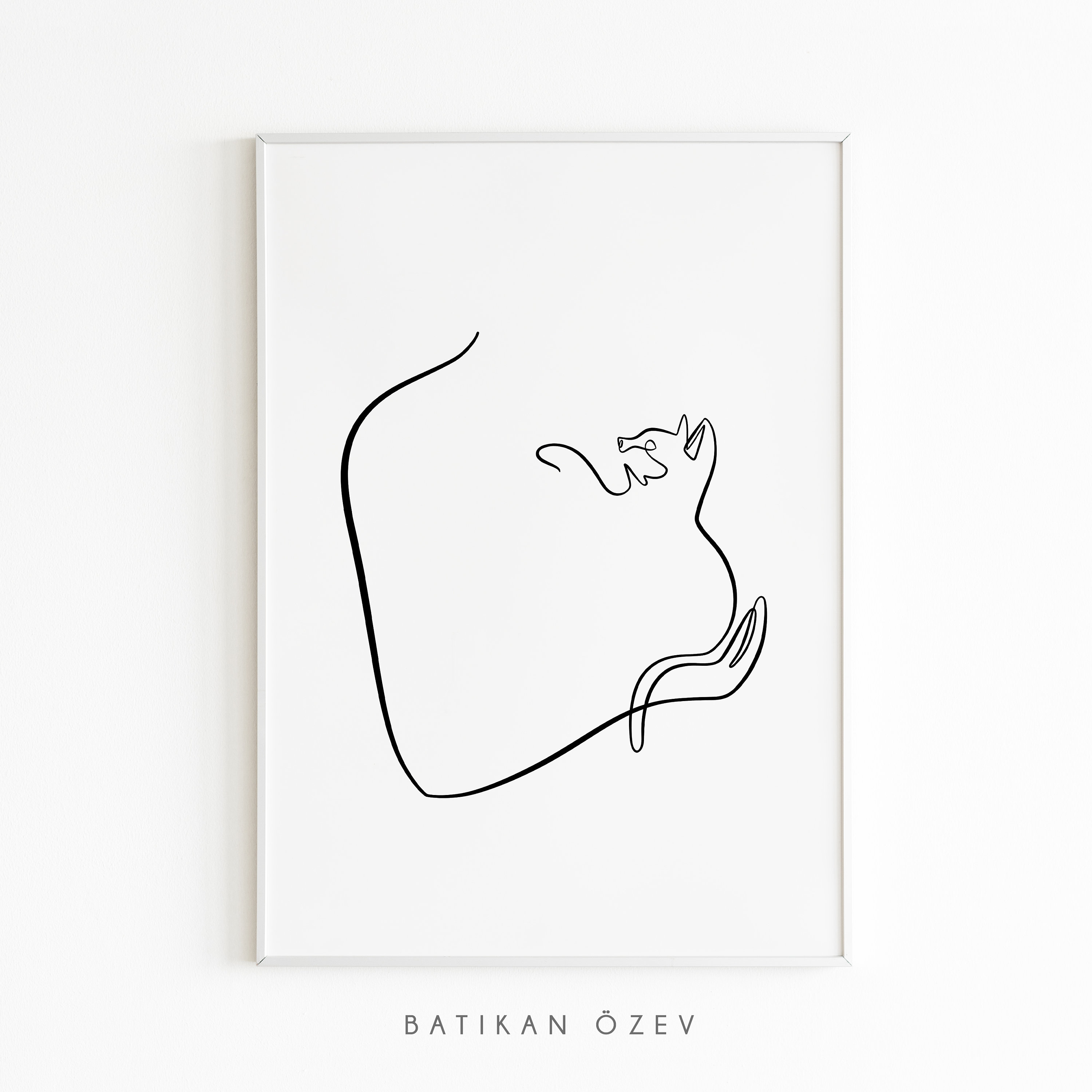 Wall Décor Home Décor Cat Poster Gallery Wall Art Minimalist Cat Poster