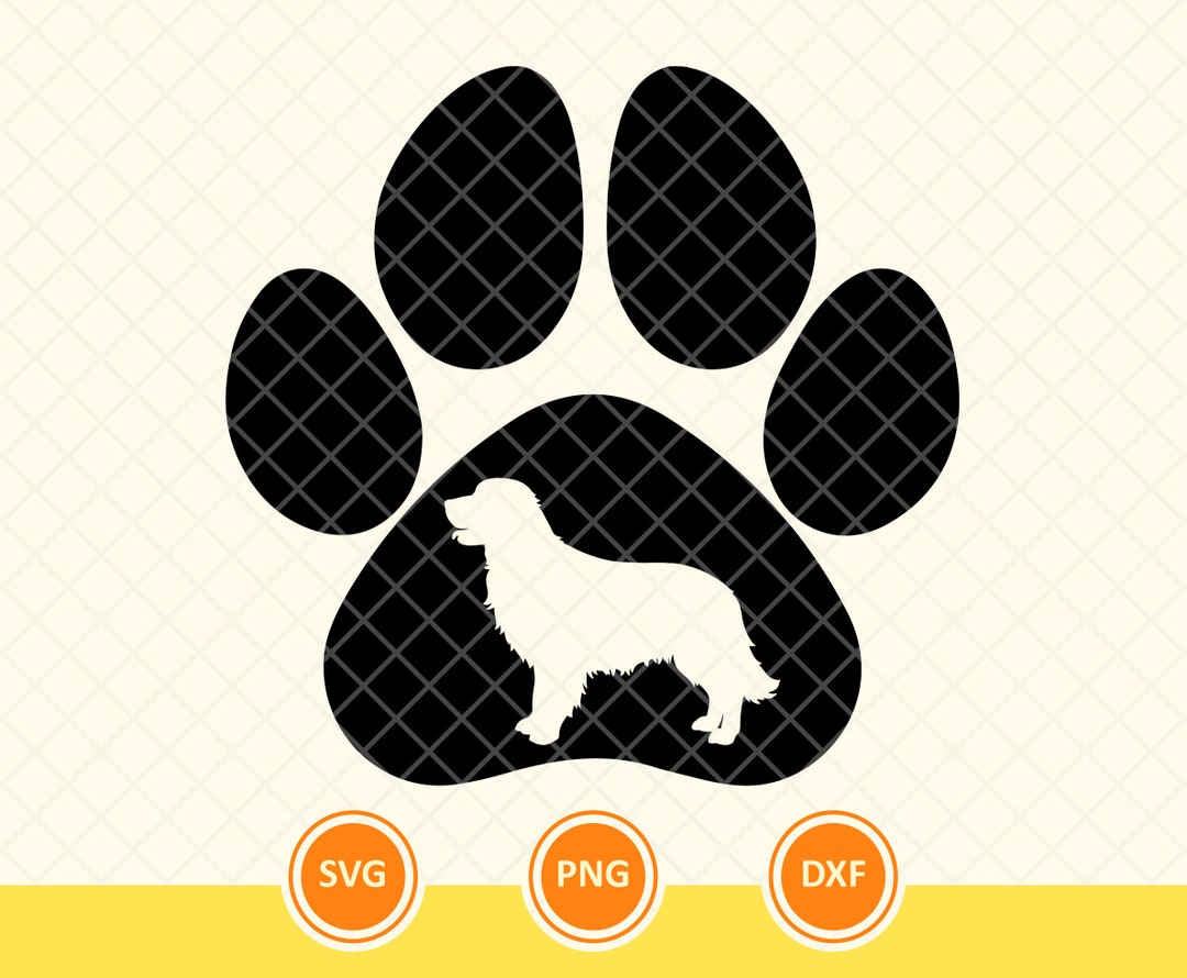 Golden Retriever Paw Pattern Print Foldable Umbrella
