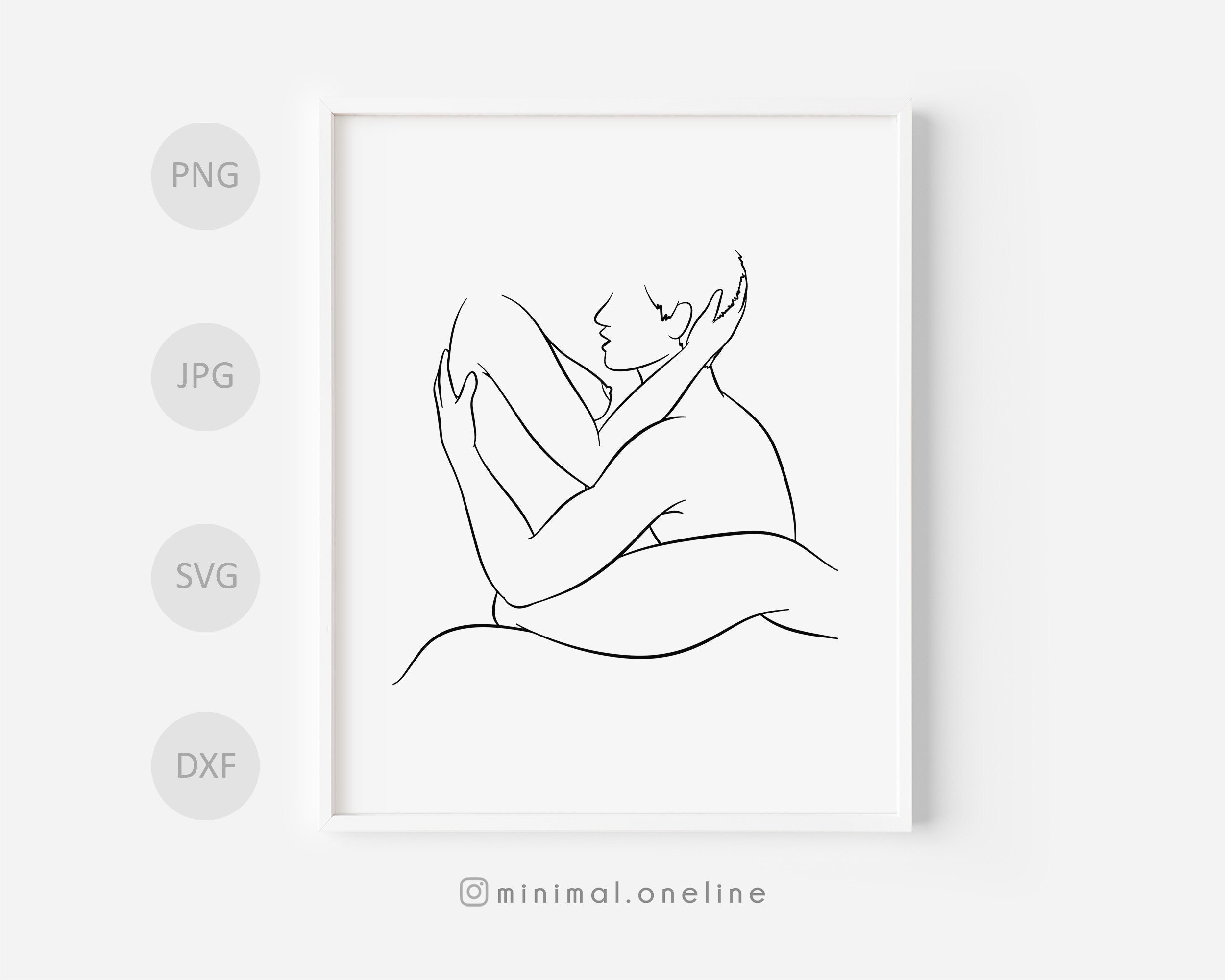 Erotic Sex Pose Illustration Svg Sex Scene Line Art Erotic