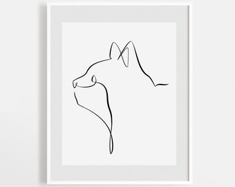 Minimalist Cat Line Art, One Line Cat Poster, Cat Head Drawing, Single Continuous Cat Line, Cat Mom Dad, Cat Tattoo, Cat Men Women Gift.