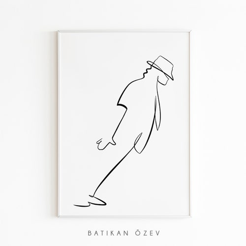 Michael Jackson Line Art Michael Jackson Printable Art Etsy