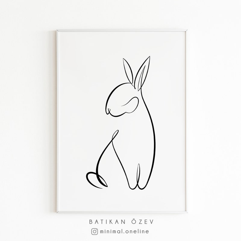 Rabbit Drawing - Etsy