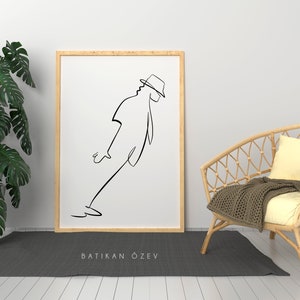 Michael Jackson Line Art, Michael Jackson Printable Art, Abstract Michael Jackson Poster, Jackson Drawing, Minimalist Art, Modern decor. image 5