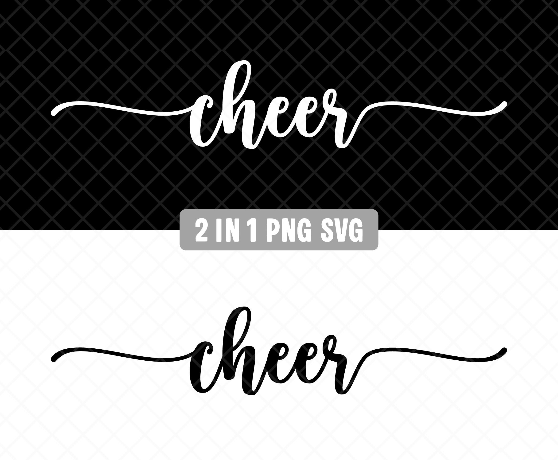 Cheer Svg Png, Cheer Clipart, Stylish Cursive Script Text, Digital ...
