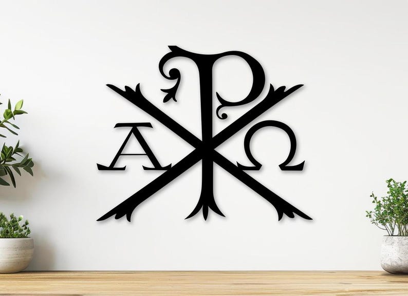Chi Rho Cross Svg Png Dxf, Alpha Omega, Christian Art, Orthodox Decor ...