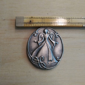 Pewter hand cast Guardian Angel (pocket angel)