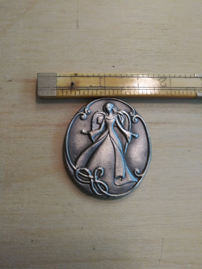 Pewter Hand Cast Guardian Angel pocket Angel Etsy