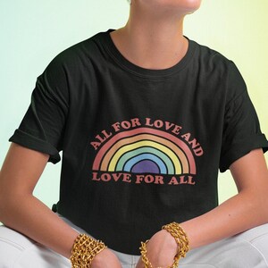 Gay Pride T-Shirt, Colorful Rainbow Tee for Men and Women, LGBT Apparel for Proud Allies, Spread Love and Support with this Vibrant Shirt