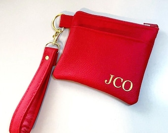 Carteira de identidade personalizada, chaveiro de pulso, carteira porta-cartões, bolsa de identidade com monograma, presente personalizado para mãe, presentes para madrinhas