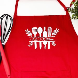 Custom Apron for women, Personalized text Apron, Apron with pockets, Gift for grandma, Personalized Christmas gifts