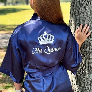 Personalized Satin Robe | Quinceañera Gift | Mis Quince | Silk Robe | Custom Name Robe