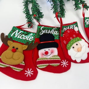 Gepersonaliseerde kerstsokornament, kousornament cadeauhouder, cadeaukaarthouderornament, aangepast ornament, minikousen