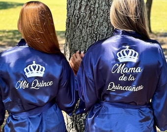 Robes en satin Mis Quince Años, robes personnalisées, cadeau Quinceañera, cadeau d'anniversaire, nom personnalisé
