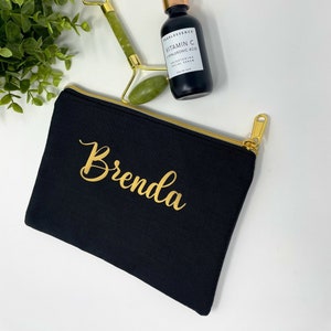 Bridesmaid proposal makeup bag, Custom makeup bag, Monogram cosmetic bag, Personalized bridesmaid gift