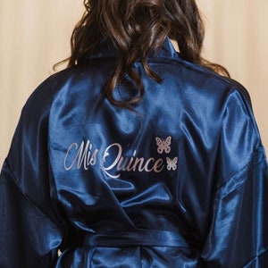 Mis Quince Años Satin Robes, Personalized Robes, Quinceañera gift, birthday gift, custom Name