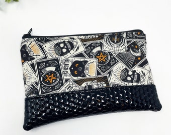 Tarot bag Witchy Makeup bag, Goth makeup bag, Halloween gift