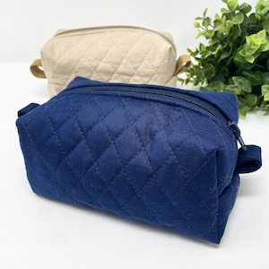 Quilted Makeup Bag | Handmade Cosmetic Pouch for Travel & Organization | Unique Gift Idea