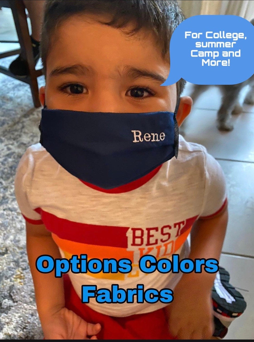 Personalized Name Face Mask for Kids, Face Mask Child With Name