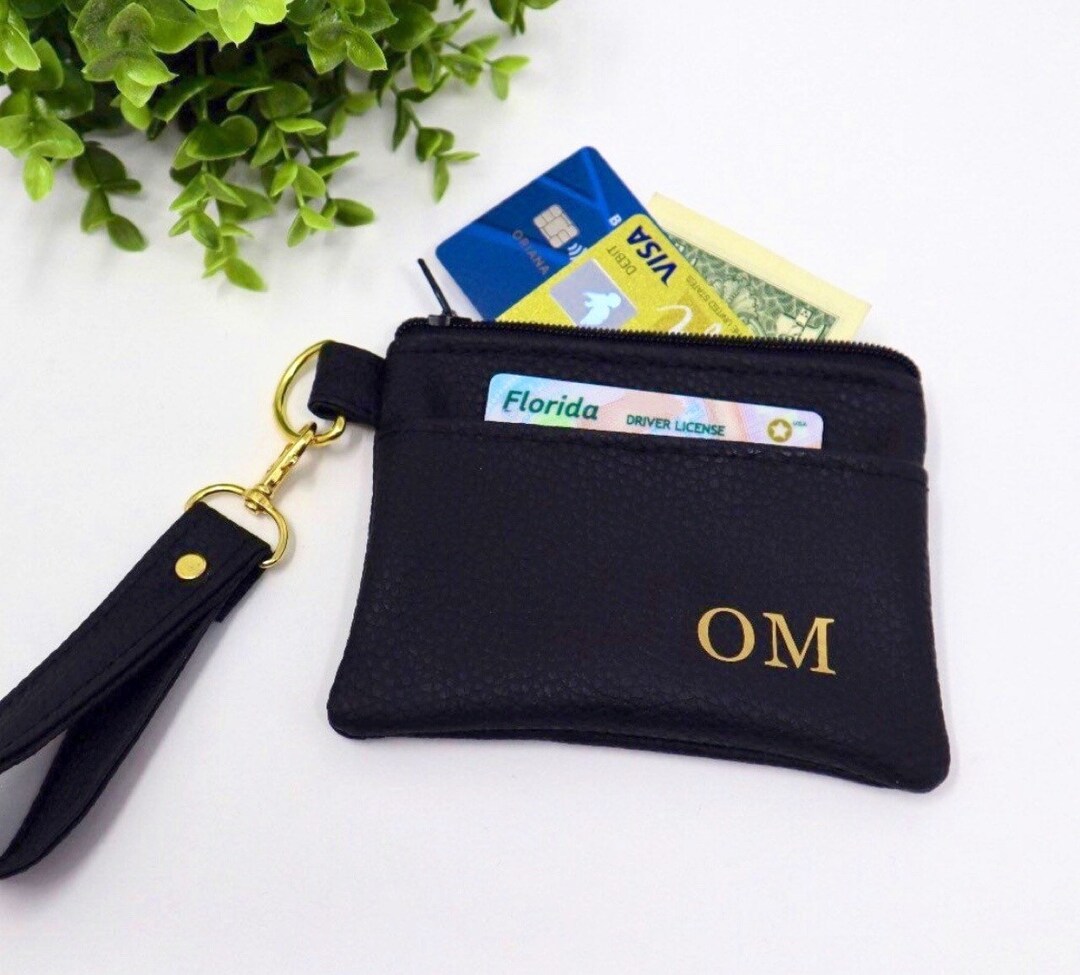 Personalized ID Holder Wristlet, Keychain Wallet, Card Holder Wallet