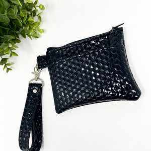Keychain wallet card holder, Wristlet, Bangle holder, ID card holder purse, Zipper wallet, Gift for mom, Gift for her