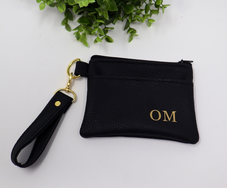 Custom card holder Personalized ID holder wristlet Customized gift for mom Card holder wallet Keychain wallet Monogrammed ID purse
