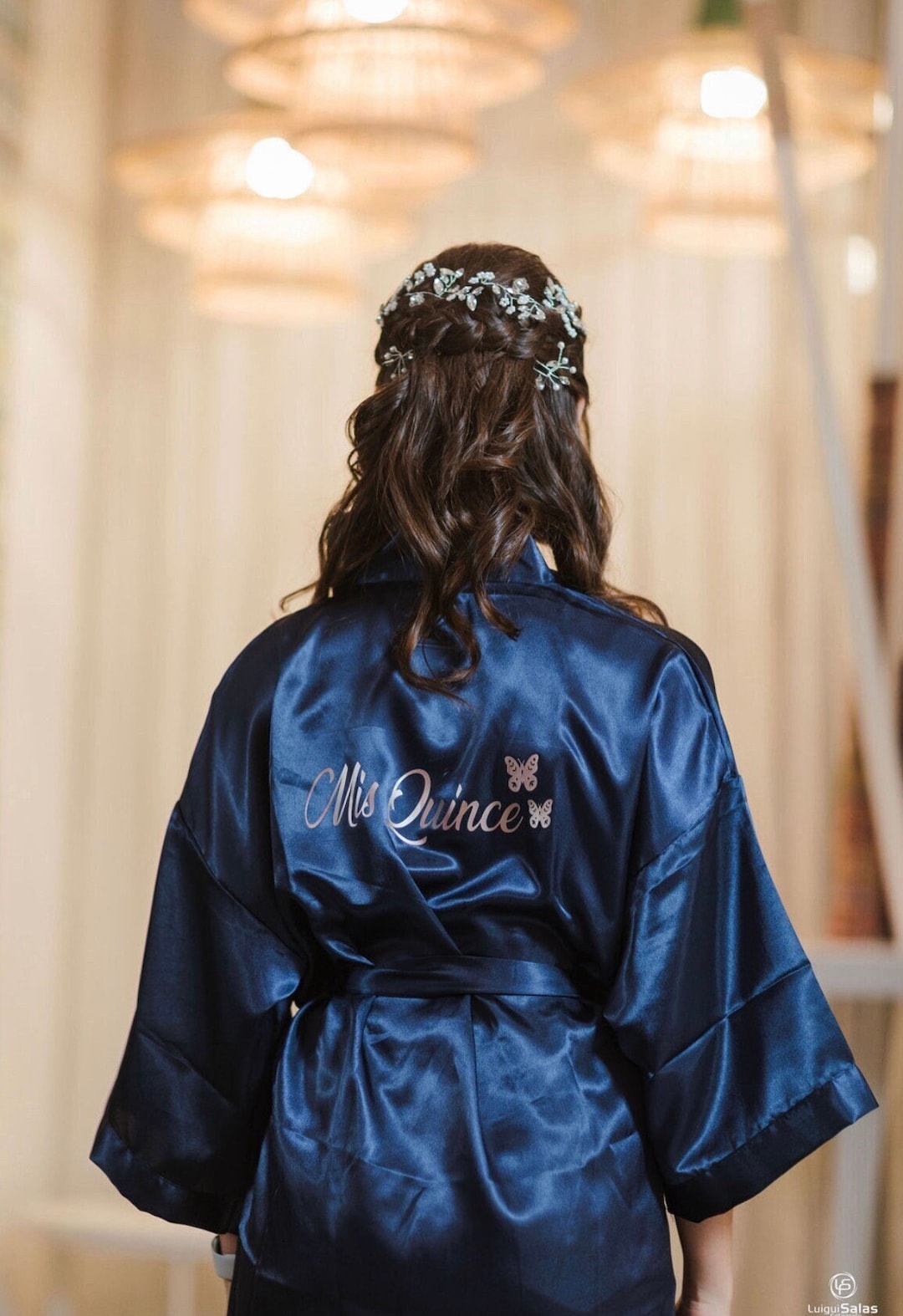 Customizable Robe Mis Quince Años Satin Robes, Personalized Robes, Quinceañera Gift ...