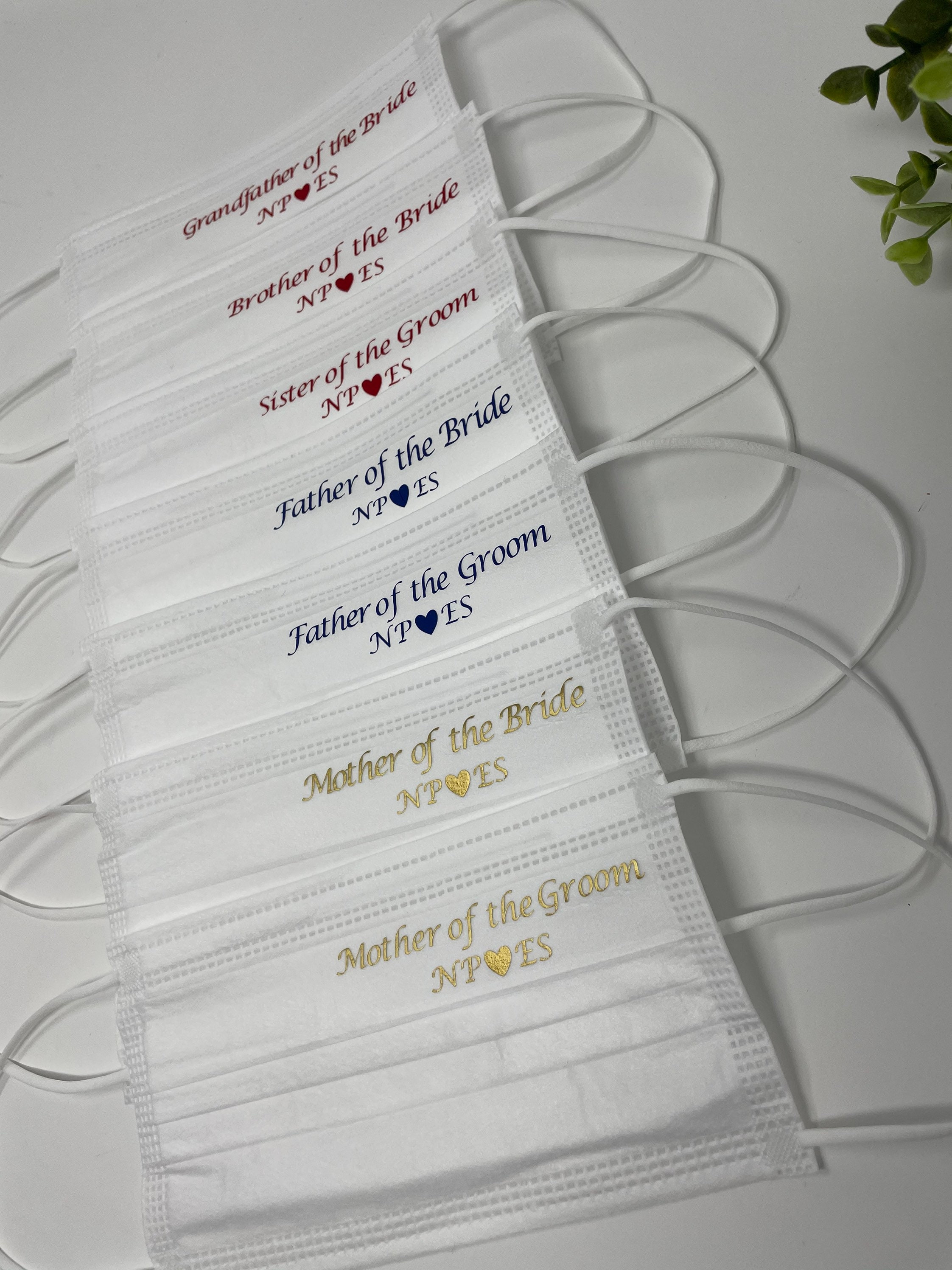 Disposable face mask Adult party favor Wedding guest mask Etsy