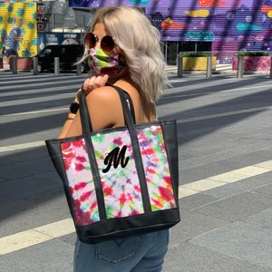Personalized beach bag, Tie dye Tote bag, Personalized bag, Monogrammed tote bag, Bridesmaid gift, Bride shower gift, bridal gift