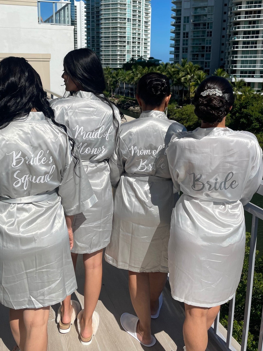 Bridesmaid Robes Personalized, Bridal Robes, Custom Bridal Lace Robes ...