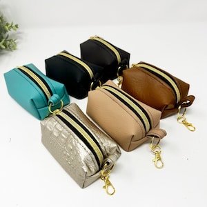 Kastige Mini Reißverschlusstasche, Münze Geldbeutel, kleine Clip auf Tasche Beutel, Geschenk für Freund, Ohrhörer Beutel, Schlüsselanhänger Geldbörse, Airpod Tasche