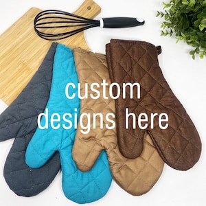 Customized Oven mitt, Custom Pot holders, Hot pads and trivets personalized, Custom cooking sets,  Grandma gifts, Mother’s Day gift