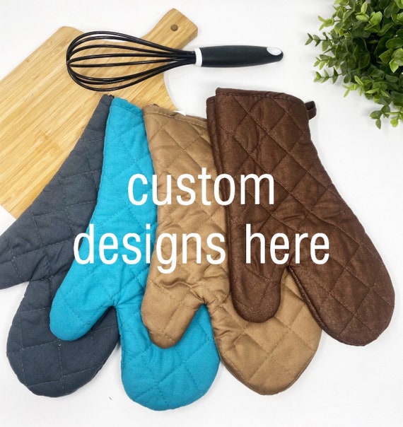 Customized Oven mitt, Custom Pot holders, Hot pads and trivets personalized, Custom cooking sets,  Grandma gifts, Mother’s Day gift