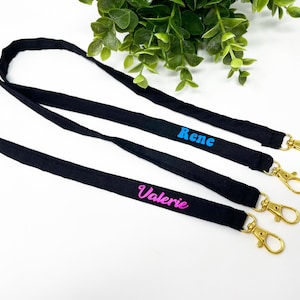 Custom name lanyard, teacher lanyard, special gift for teacher, two pack lanyards personalized, badge holder, colorful lanyard