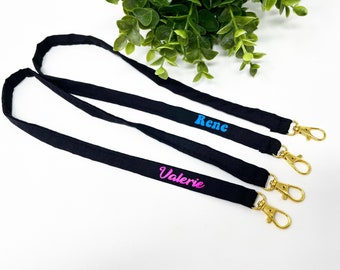 Custom name lanyard, teacher lanyard, special gift for teacher, two pack lanyards personalized, badge holder, colorful lanyard