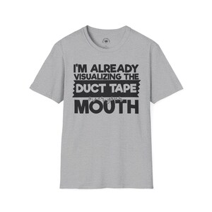 Funny Duct Tape T-Shirt, Men&#39;s Women&#39;s Sarcastic Shirt - Unisex Tee, Classic Top, Humorous Graphic Tee, Silly Tee Shirt, Joke Clothing