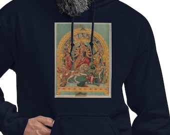 Durga Graphic Hoodie: Indian Hindu Goddess Sweatshirt