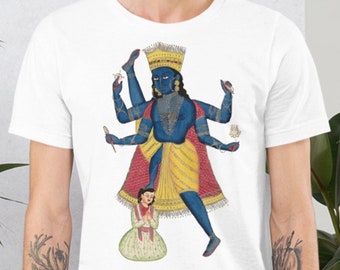Hindu God Vishnu Graphic T-Shirt: Vamana and King Mahabali