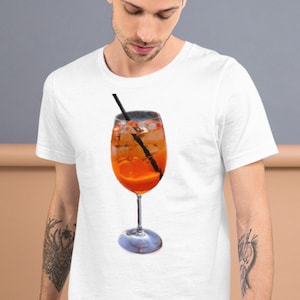 T-shirt da cocktail Spritz italiano / T-shirt con arte grafica unica e cool / T-shirt unisex da uomo e da donna